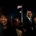 People celebrate on the University of Michigan campus after President Obama is elected to a second term on Tuesday. Daniel Brenner I AnnArbor.com